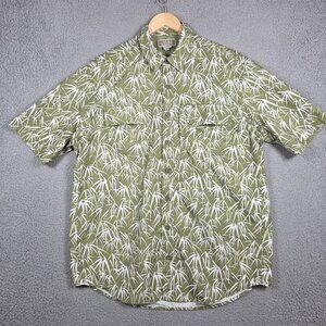 Duluth Trading Co Shirt Mens Size LT Plant Floral All Over Print Vented Hiking